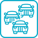 Icon of three cars for Rentsure - Tailored Insurance Solutions for Rental Businesses.
